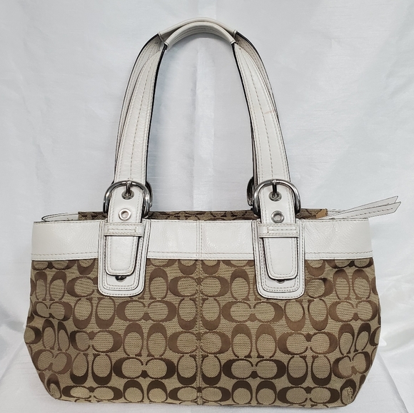 Coach Signature Handbag - Picture 2 of 9